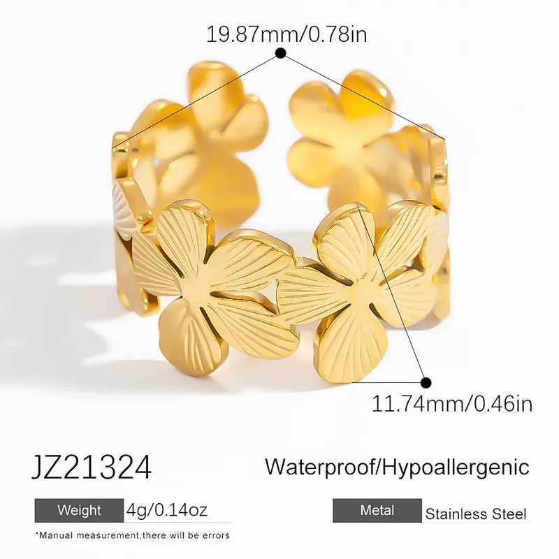 Anillo Aurora Floral Dorada🌼