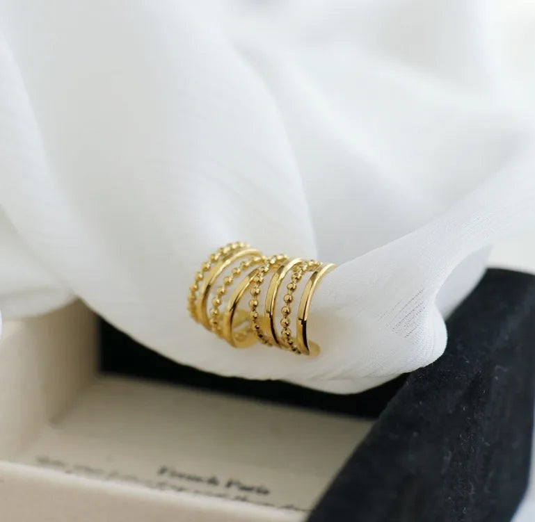 EarCuff Trenzado Brillante