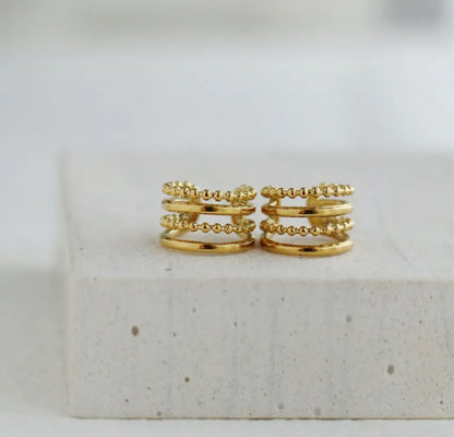 EarCuff Trenzado Brillante