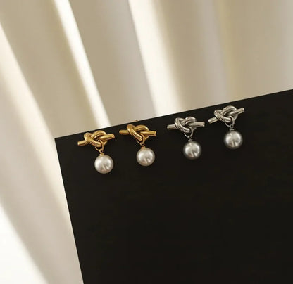 Aretes Nudo de Perla