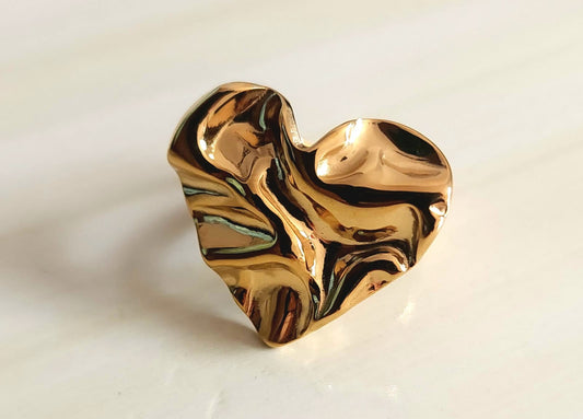 Anillo Corazón Fundido